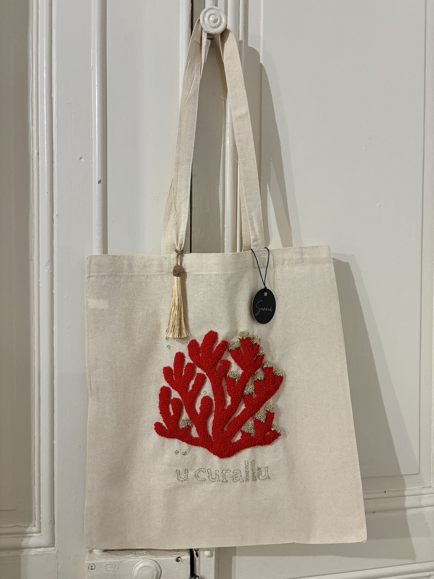 “U Curallu” - Tote Bag artisanal inspiré de la beauté du corail rouge de Méditerranée
