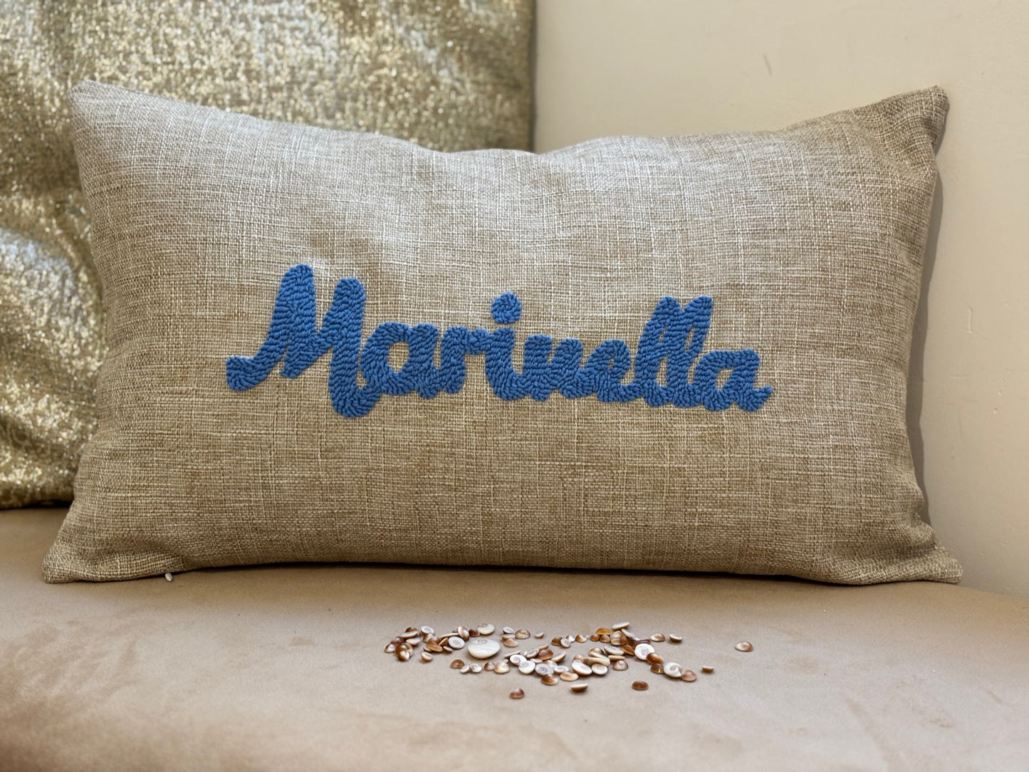 Coussin brodé Marinella - 50 x 30