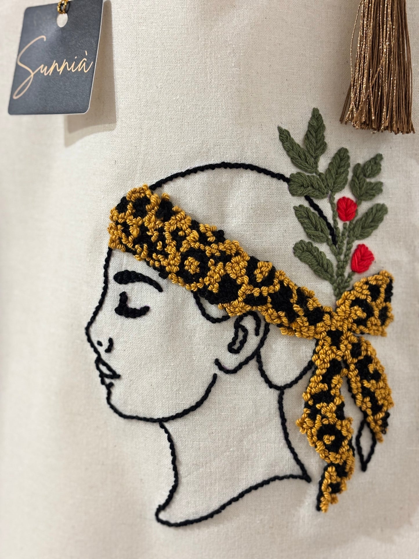 Filomena (bandeau léopard et feuillage corse)