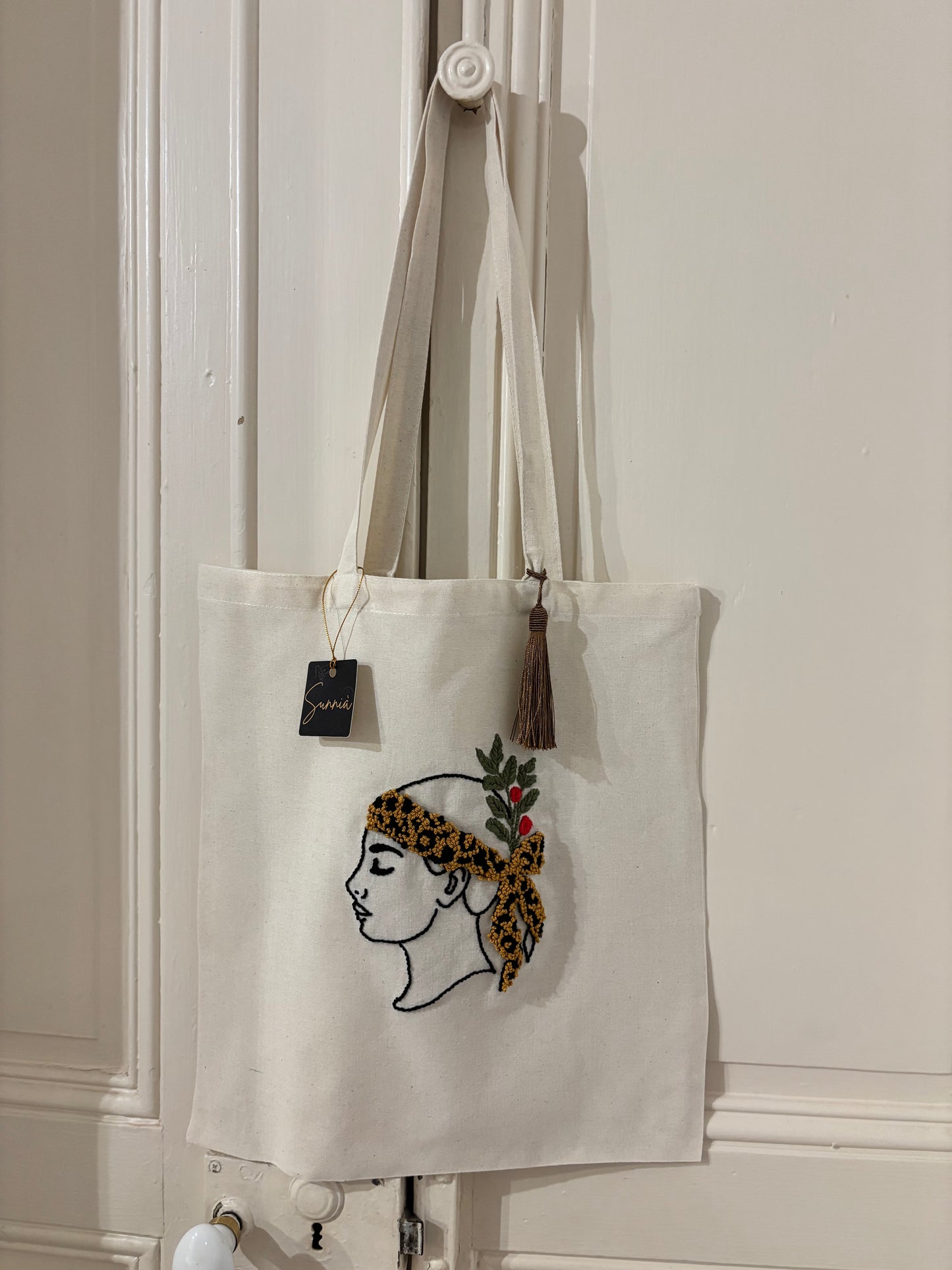 Filomena (bandeau léopard et feuillage corse)