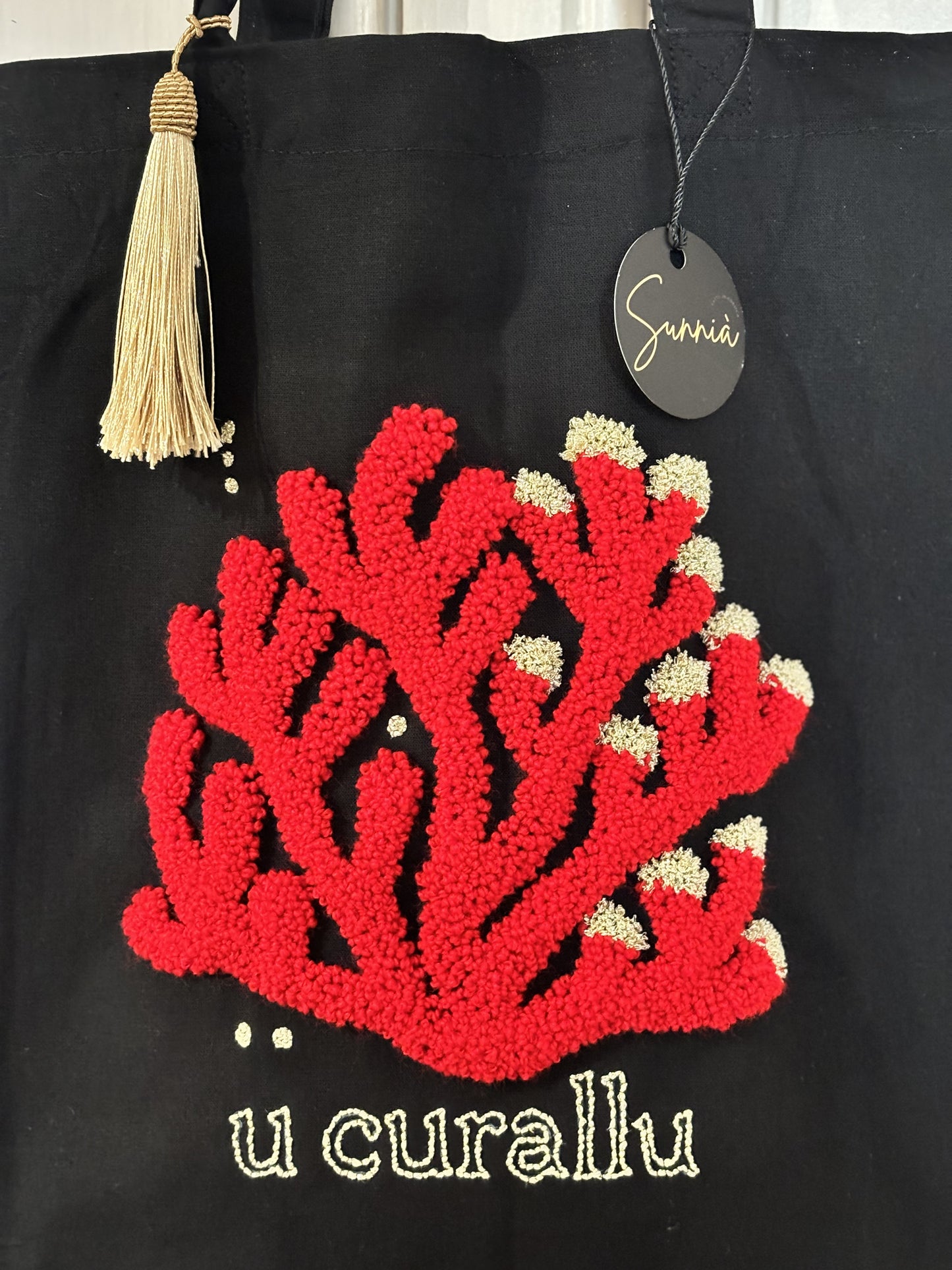 “U Curallu” - Tote Bag artisanal inspiré de la beauté du corail rouge de Méditerranée