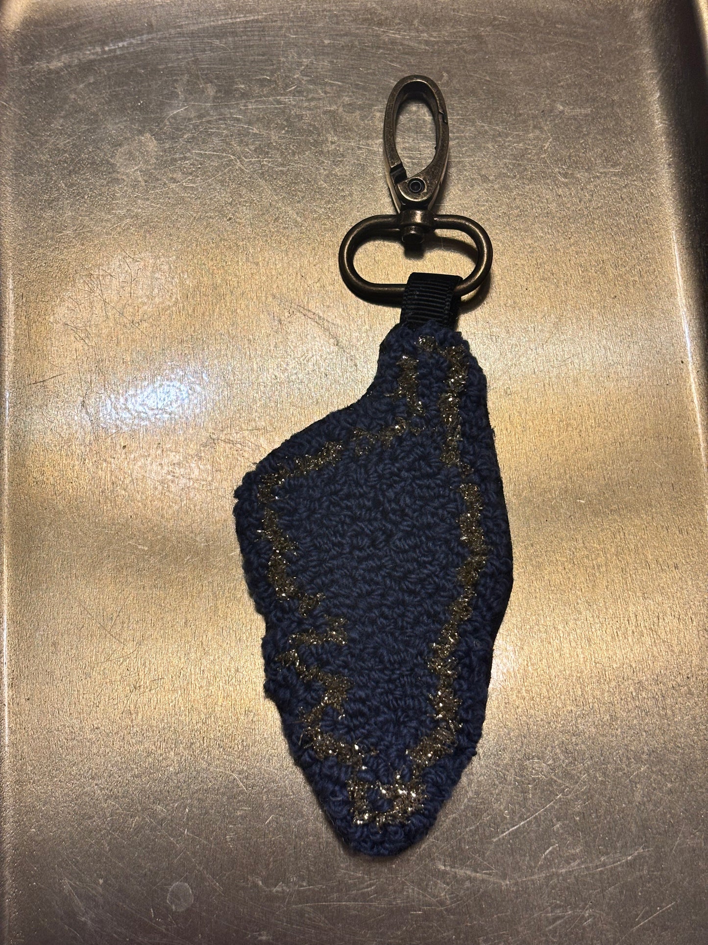 Porte-clés “Corsica” en punch needle – Fait main