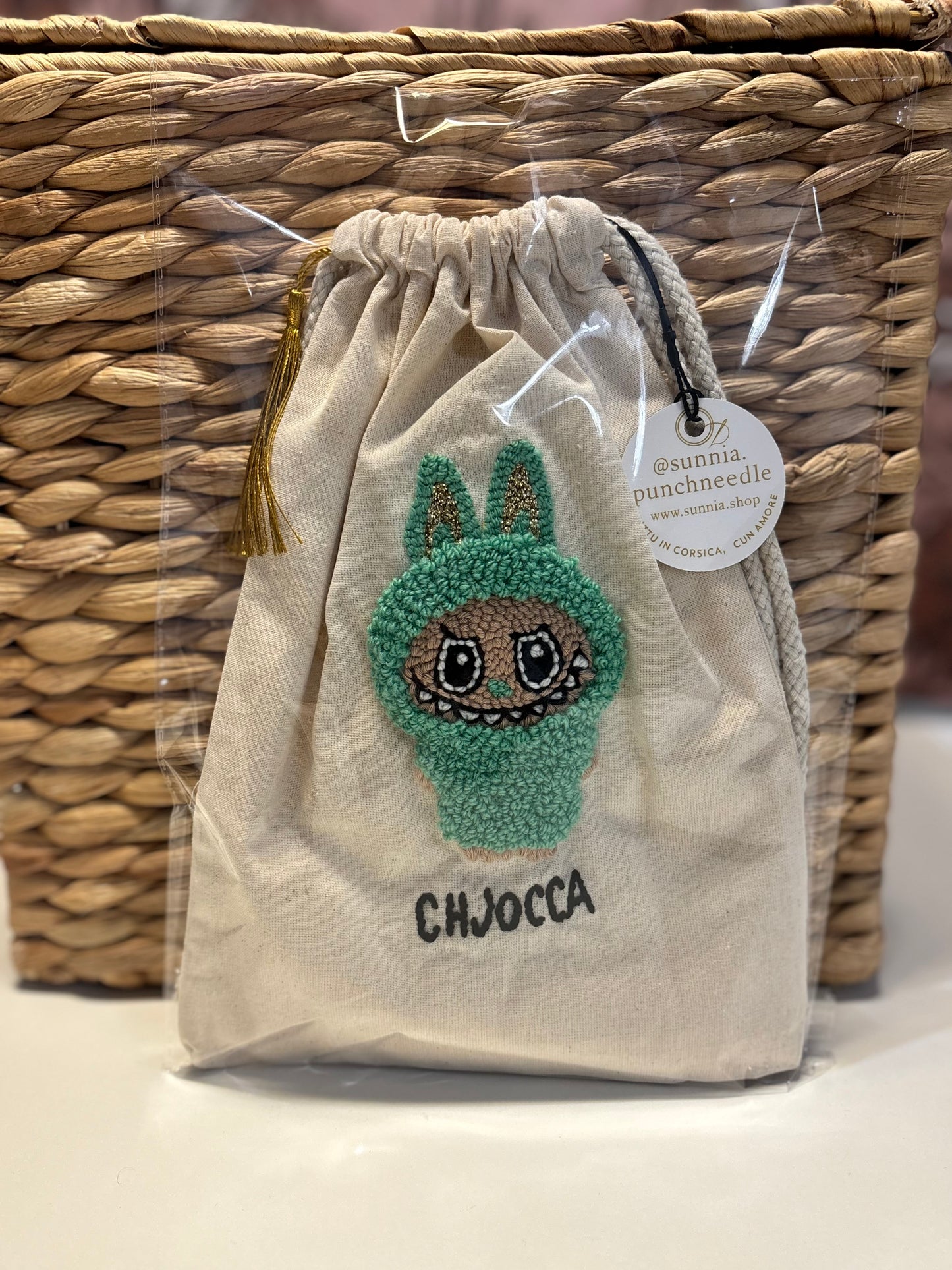 Small CHJOCCA backpack – Hand embroidered in Corsica