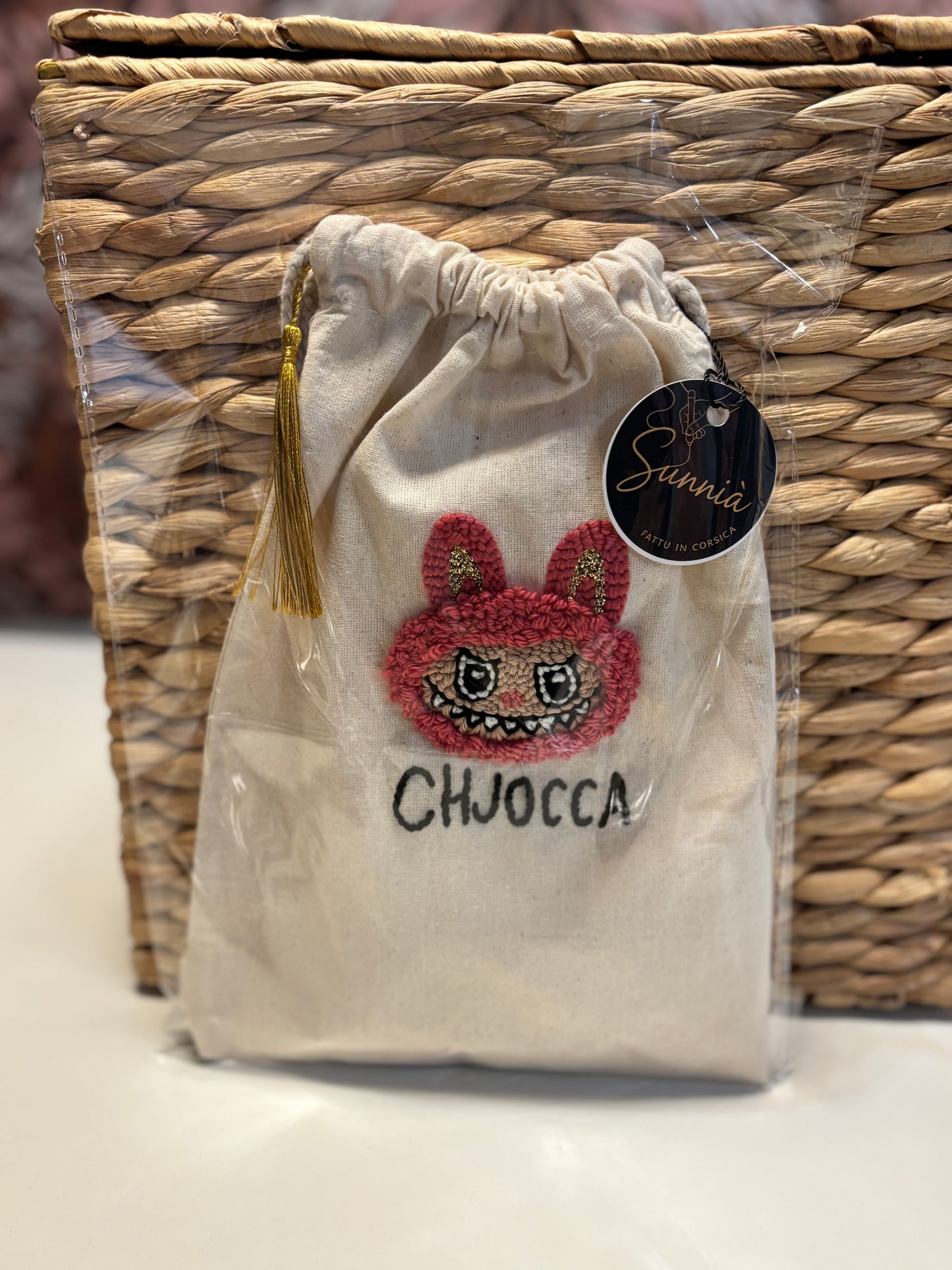 Small CHJOCCA backpack – Hand embroidered in Corsica