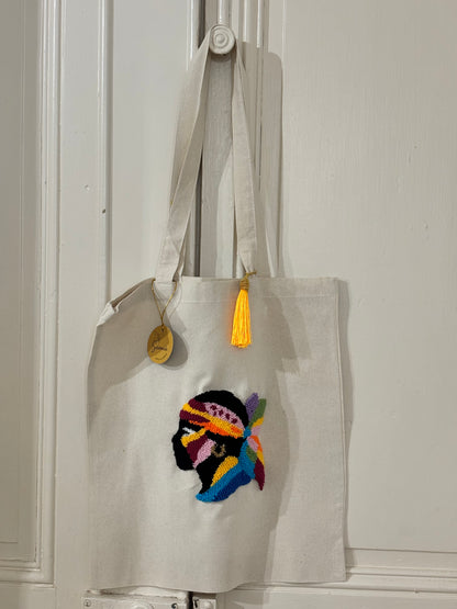 Tote Bag Maure Punch Needle