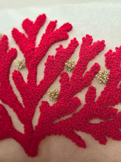 U Curallu — Coussin Corail Rouge de Corse