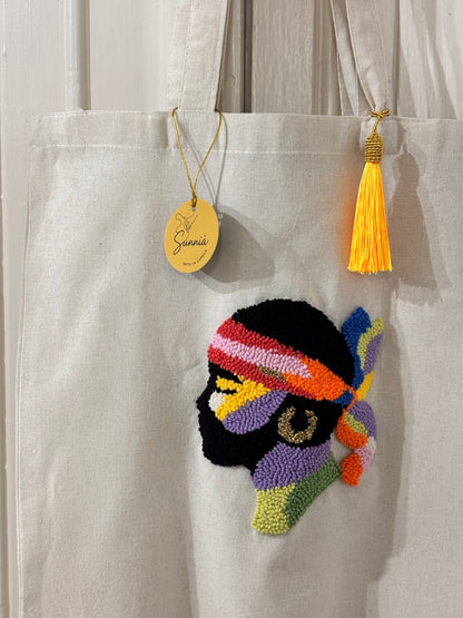 Tote Bag Maure Punch Needle