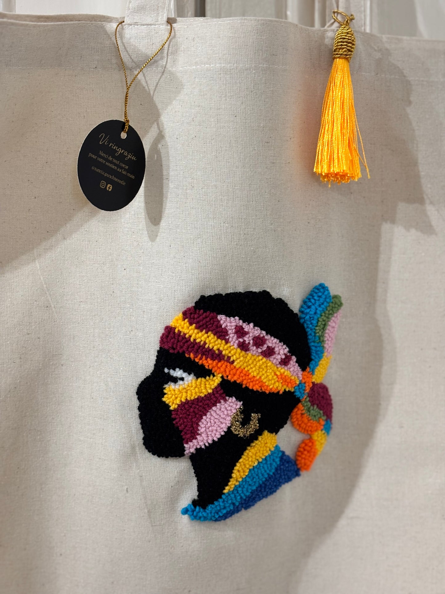 Tote Bag Maure Punch Needle