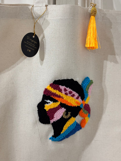 Tote Bag Maure Punch Needle