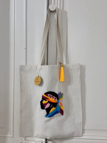 Tote Bag Maure Punch Needle