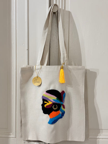 Tote Bag Maure Punch Needle