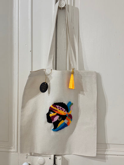 Tote Bag Maure Punch Needle