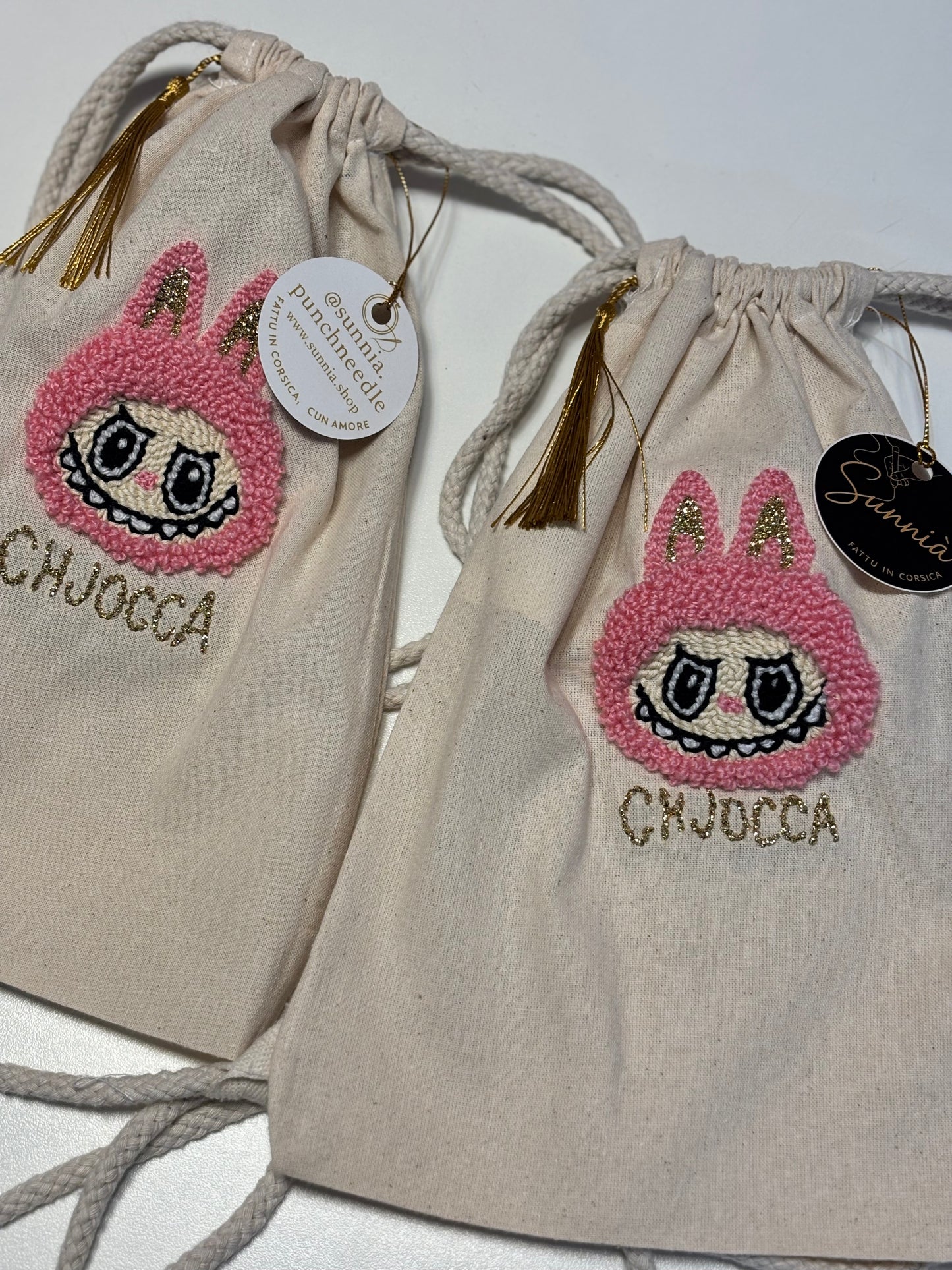 Small CHJOCCA backpack – Hand embroidered in Corsica