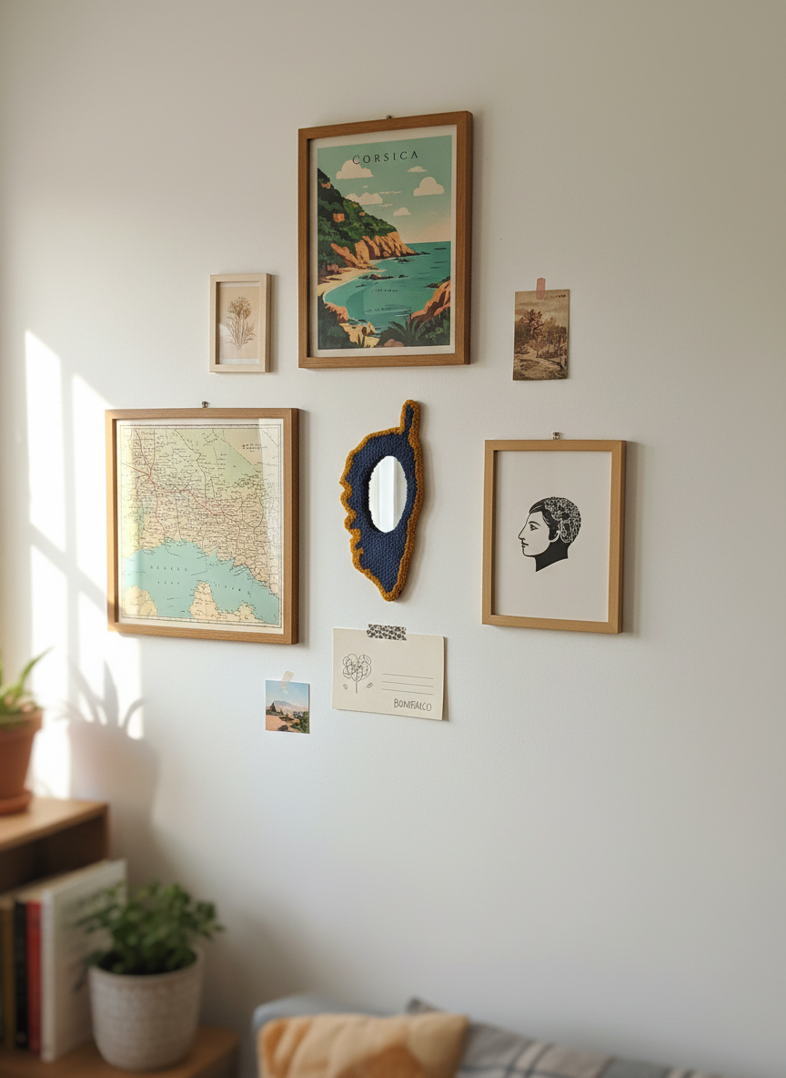 Specchiu d'Isula – Wall mirror in the shape of Corsica