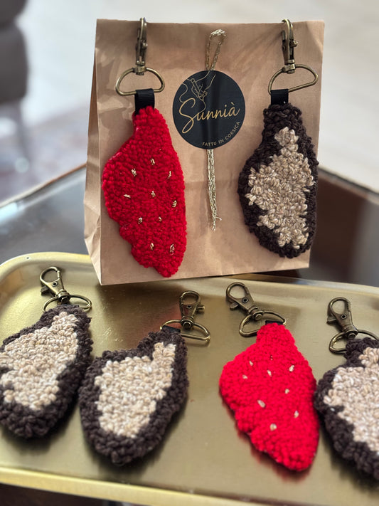 Porte-clés “Corsica” en punch needle – Fait main