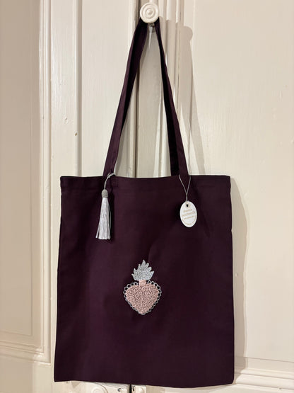 Tote bag brodé – Inspiré des ex-voto sacrés