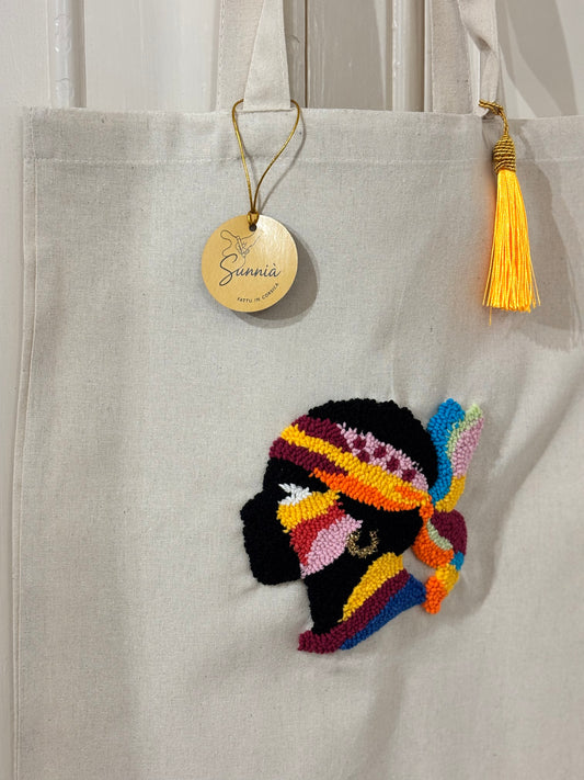 Tote Bag Maure Punch Needle