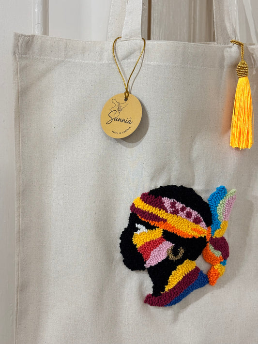 Tote Bag Maure Punch Needle