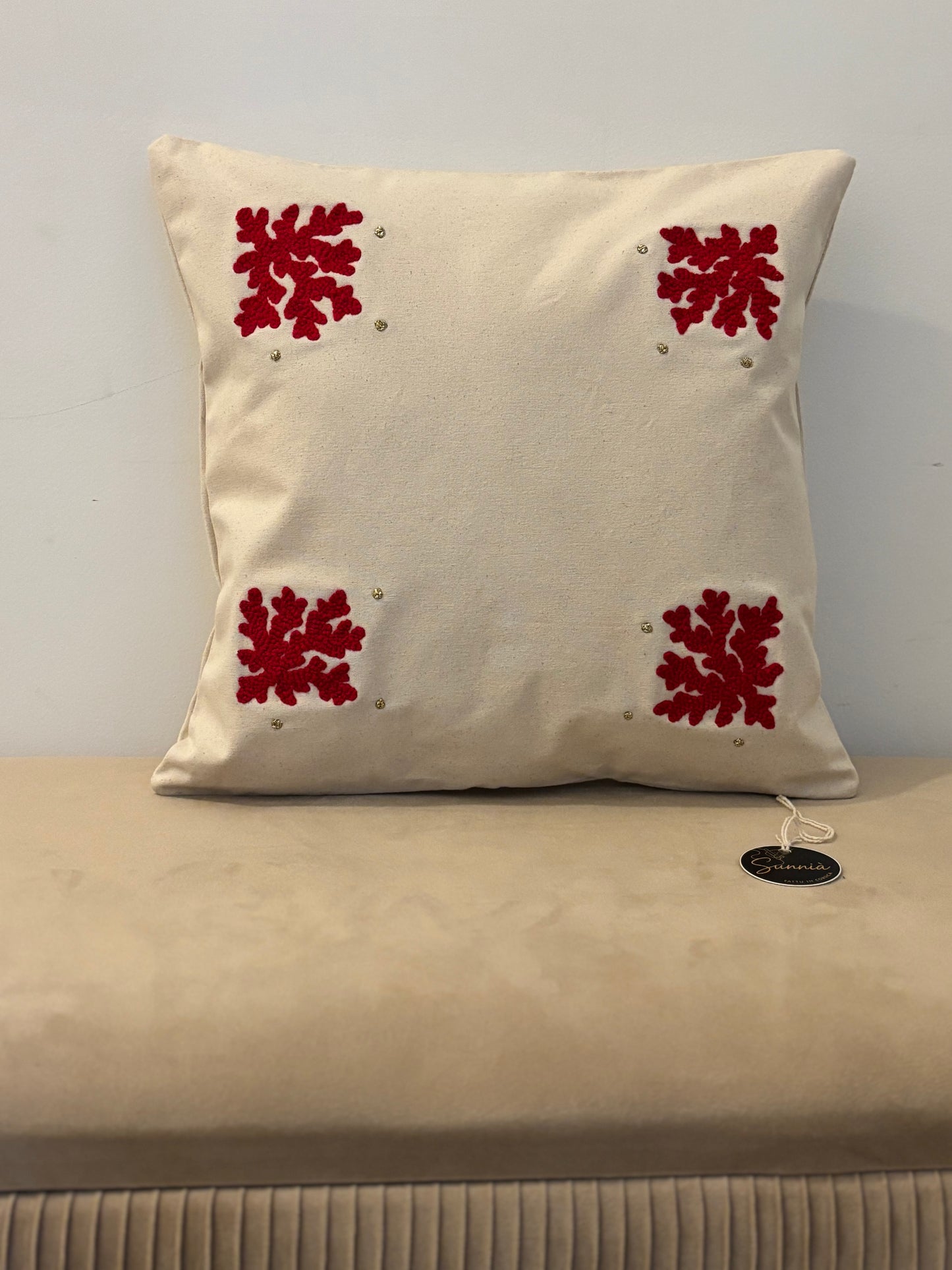 Coussin “Quattru Curalli” – Pièce unique (40×40)