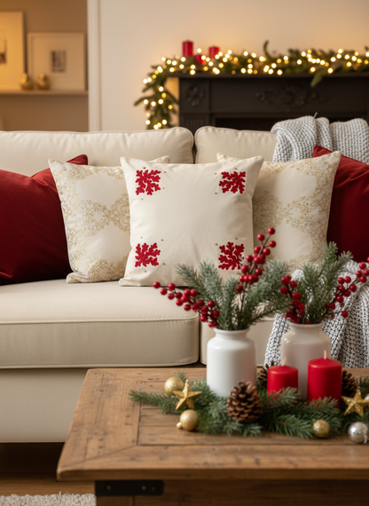 Coussin “Quattru Curalli” – Pièce unique (40×40)