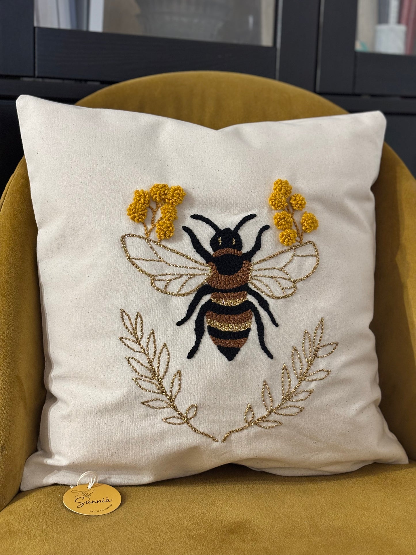 Coussin Abeille & Immortelle