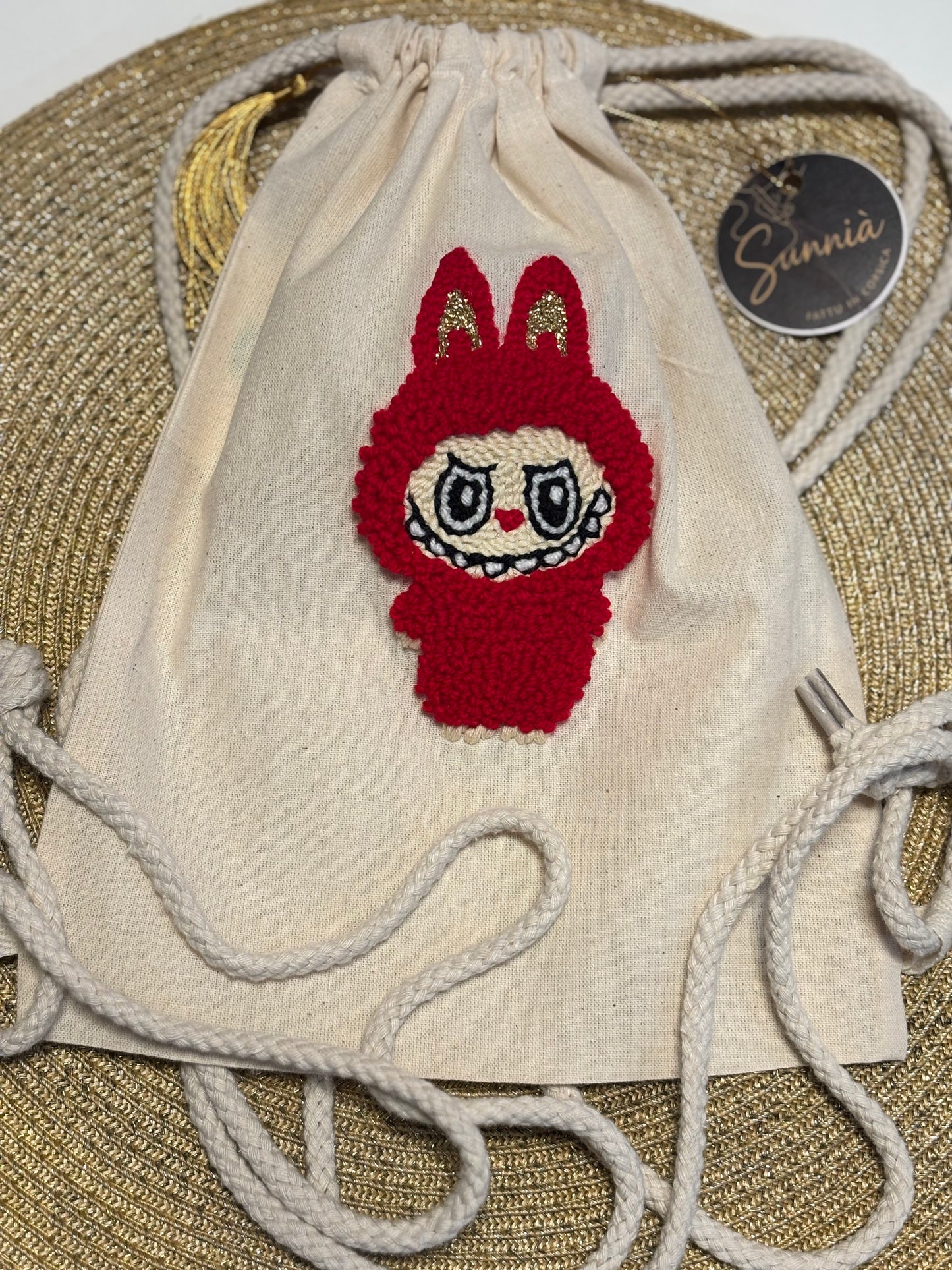 Small CHJOCCA backpack – Hand embroidered in Corsica