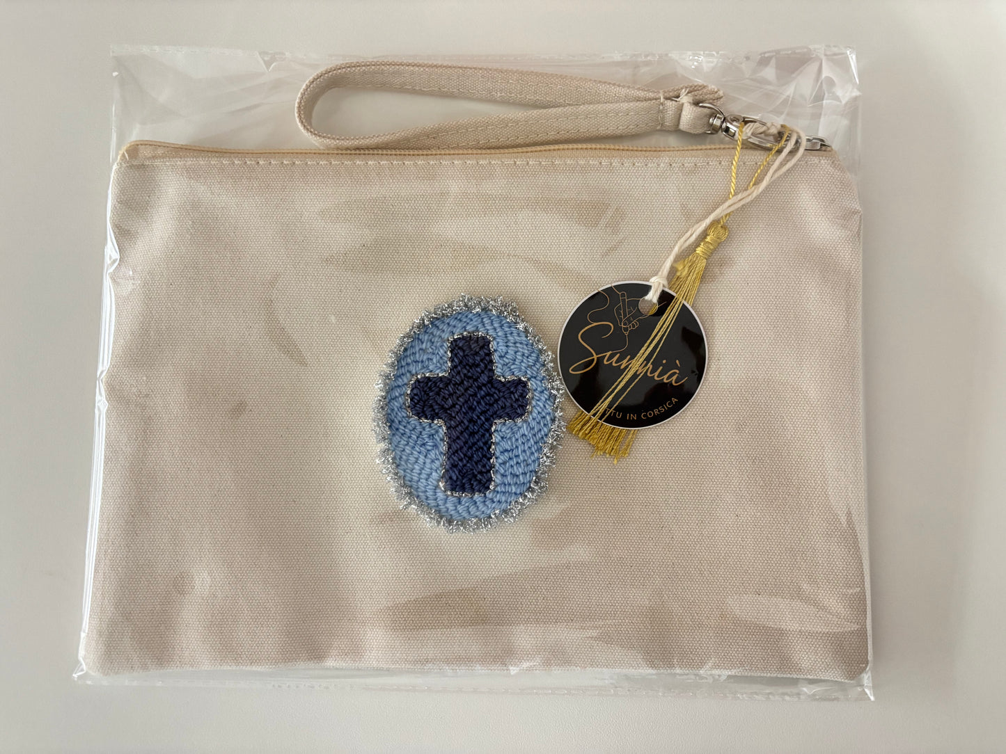 Pochette naturelle • Croix médaillon • Fattu in Corsica