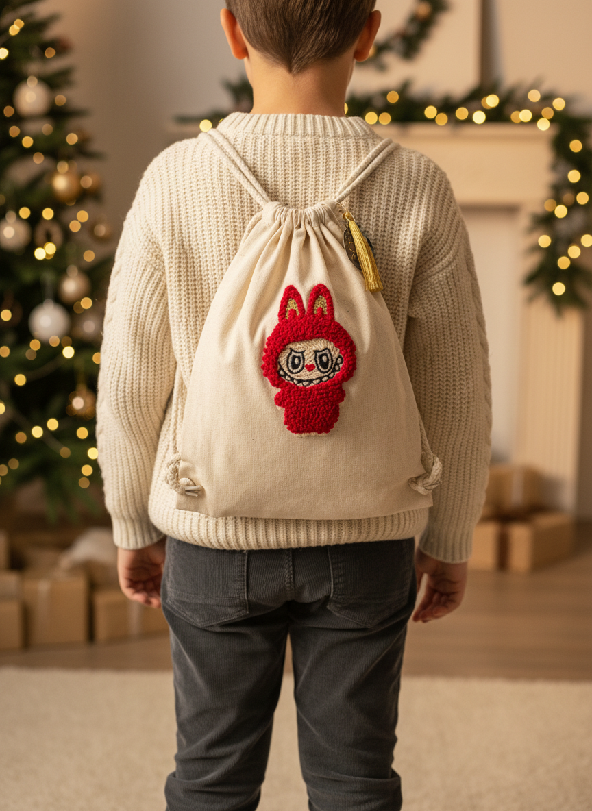 Small CHJOCCA backpack – Hand embroidered in Corsica