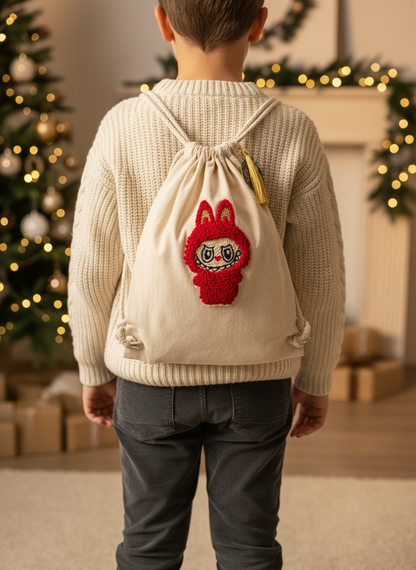 Small CHJOCCA backpack – Hand embroidered in Corsica