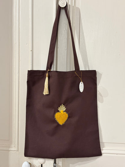 Tote bag brodé – Inspiré des ex-voto sacrés