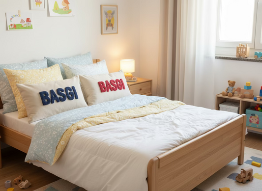 Coussin BASGI – Brodé main en punch needle